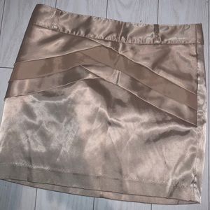 Gold tight mini skirt